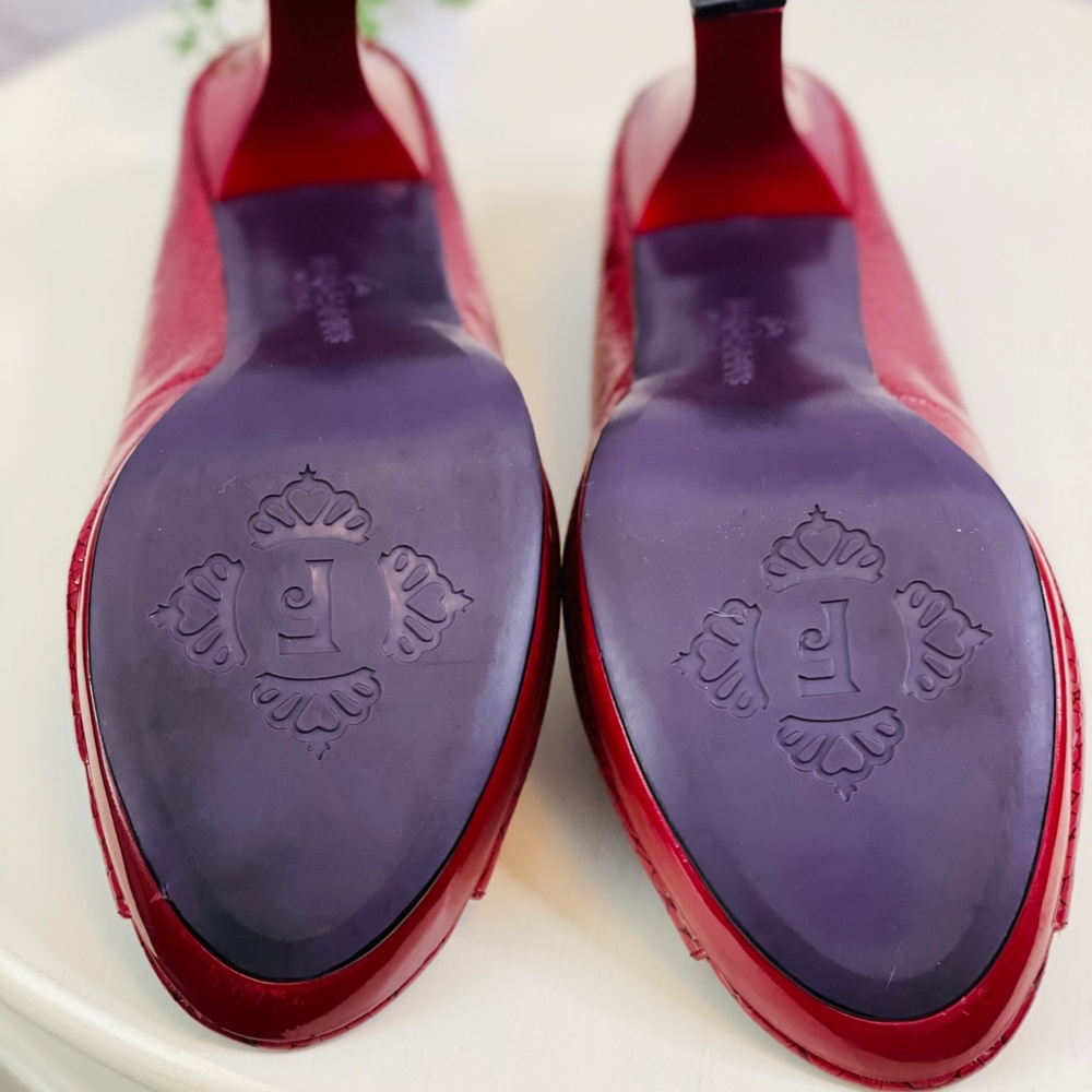 Fergalicious Deep Red Heels Patterned - image 3